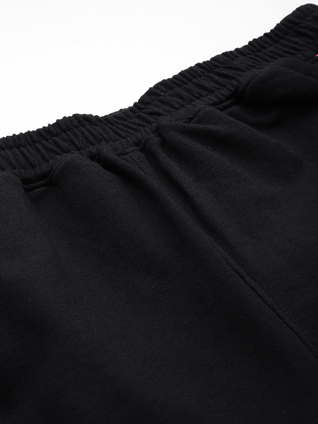 Black trackpants With contrasting colour side stripes