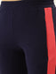 Laabha Women Navy Blue  Red Striped Detail Tracksuit