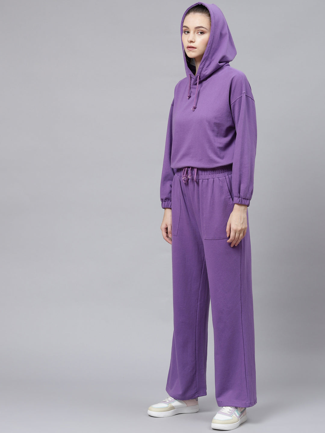 Laabha Women Purple Solid Track Suit