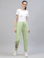 Laabha Women Mint Green Conversational Printed Joggers