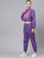 Laabha Women Purple Printed Track Suit