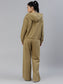 Women Khaki Solid Tracksuit
